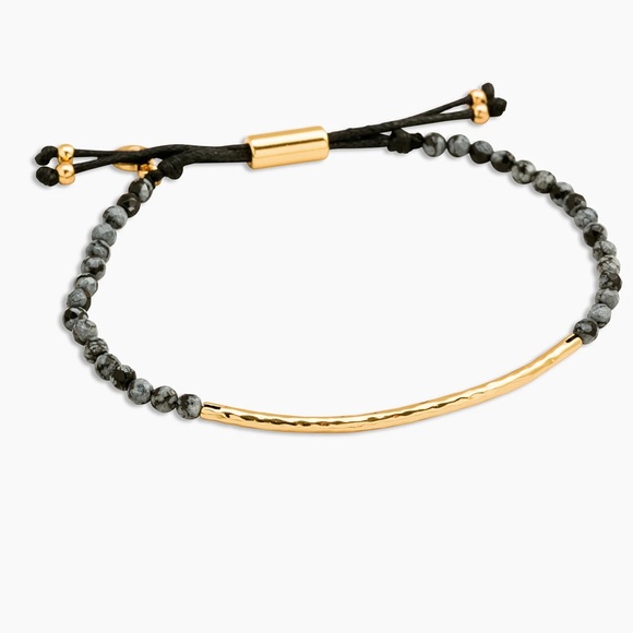 gorjana Power Gemstone Bracelet snowflake obsidian